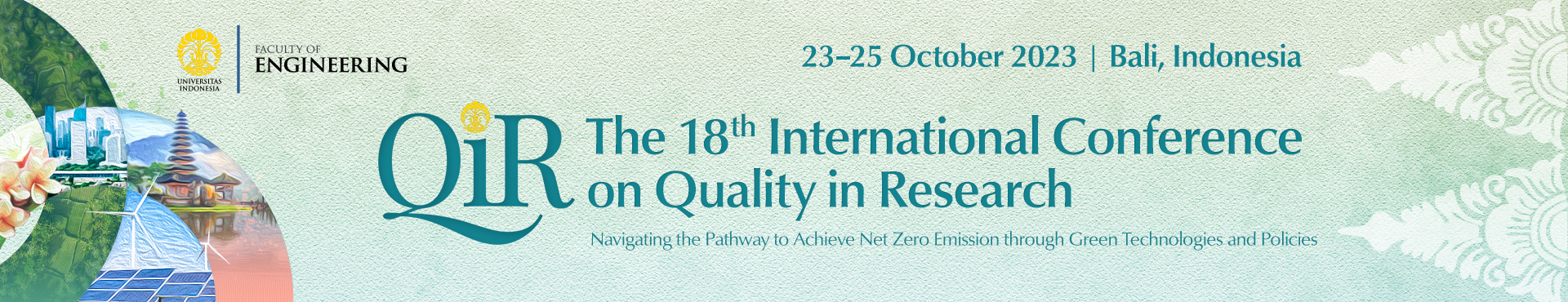 QiR 2023 The 18th International Conference on Quality in Research 2023